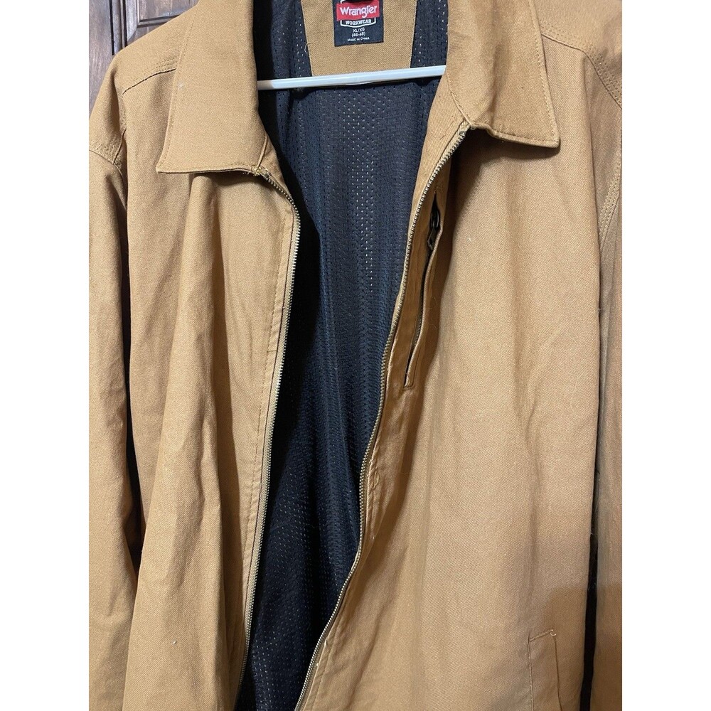 Brown Lightweight Wrangler Zip Up Work Jacket XL - Picture 6 of 6